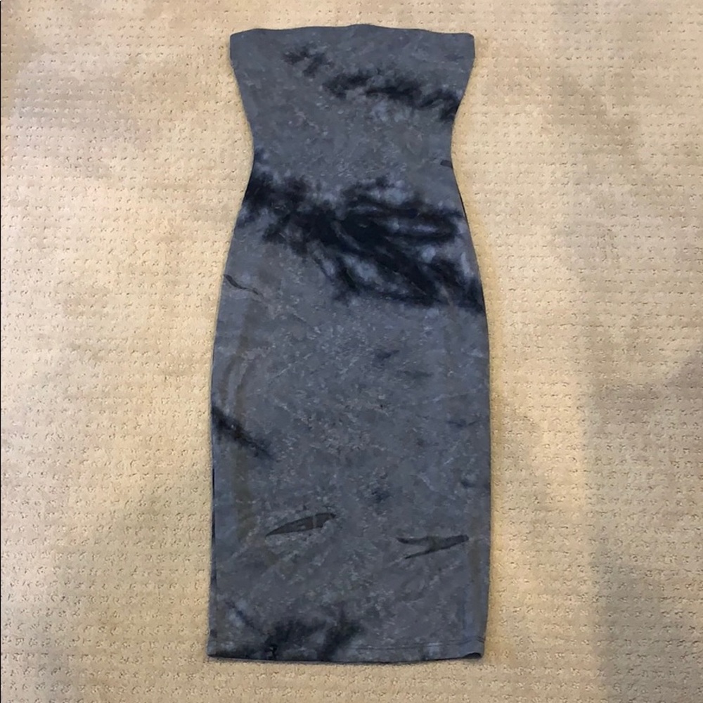 Tie Dye Strapless Dress